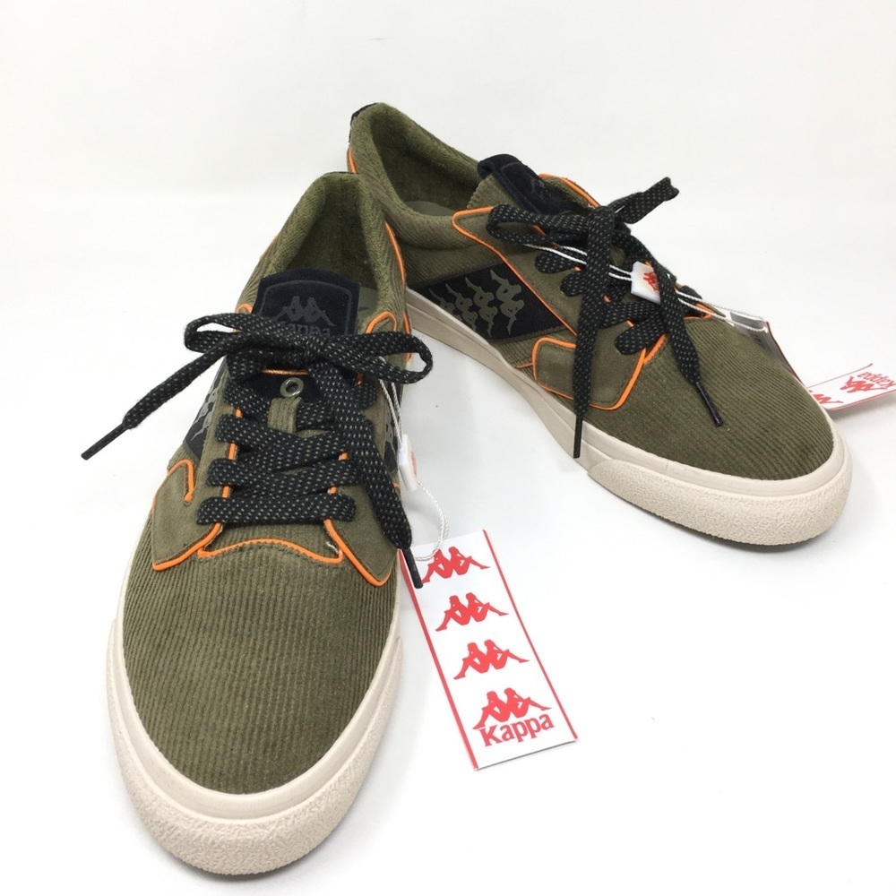 KS17 Kappa Corduroy Olive-Green Sneakers Size 9